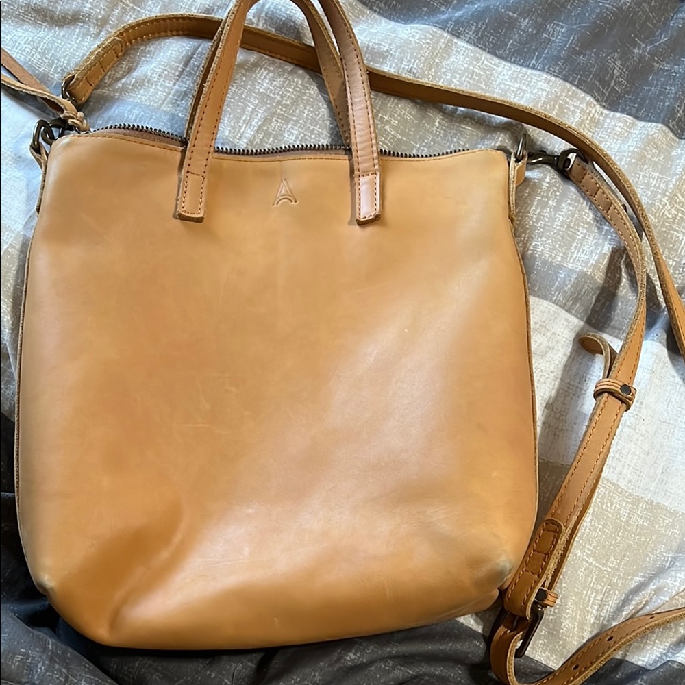 Able Tan Crossbody Bag with Classic Design